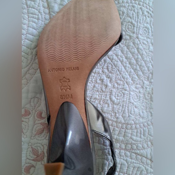 Brand New, Never Worn Metallic, Patent Leather, Sandal Heels - Picture 10 of 13